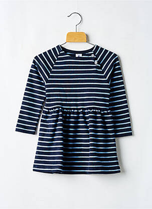 Pusilgių suknelė apvalus kaklas mėlyna PETIT BATEAU mergina