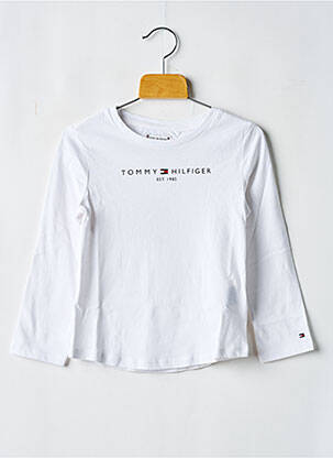 T-marškinys apvalus kaklas baltas TOMMY HILFIGER mergina