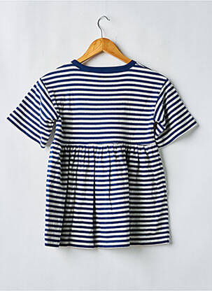 Pusilgių suknelė apvalus kaklas mėlyna PETIT BATEAU mergina