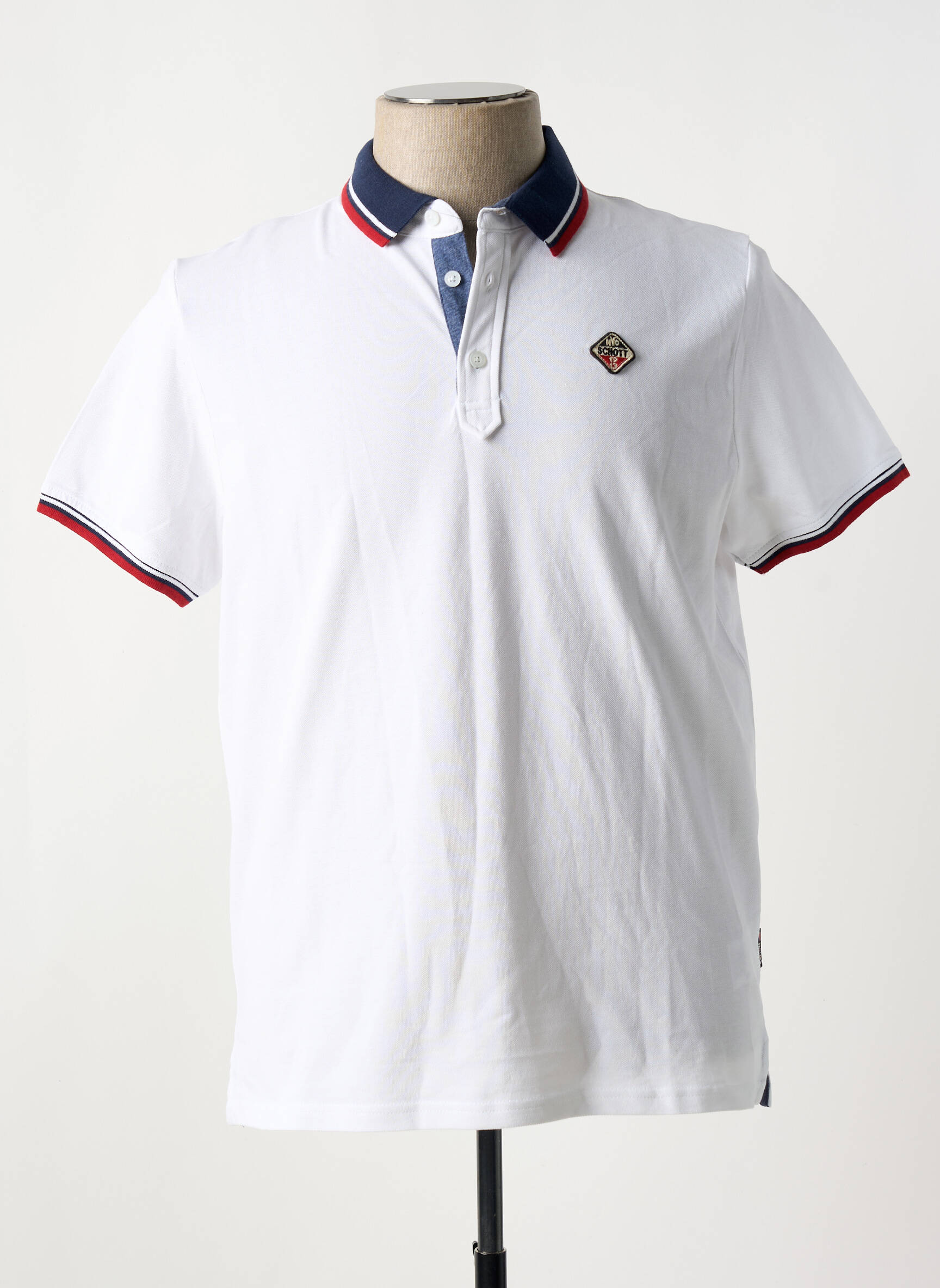 Polo baltas SCHOTT vyras