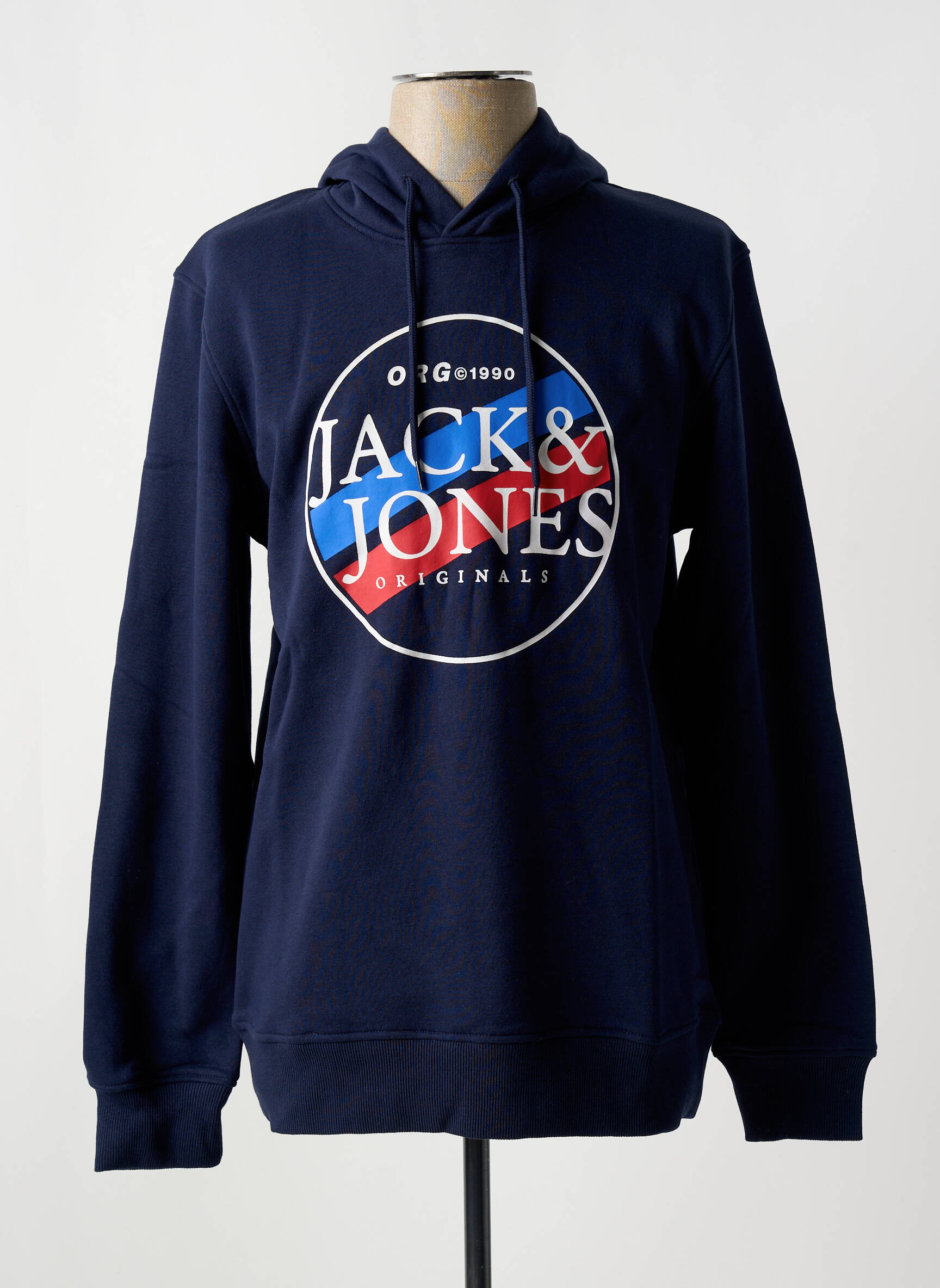 Kapišonas apvalus kaklas mėlyna JACK & JONES vyras