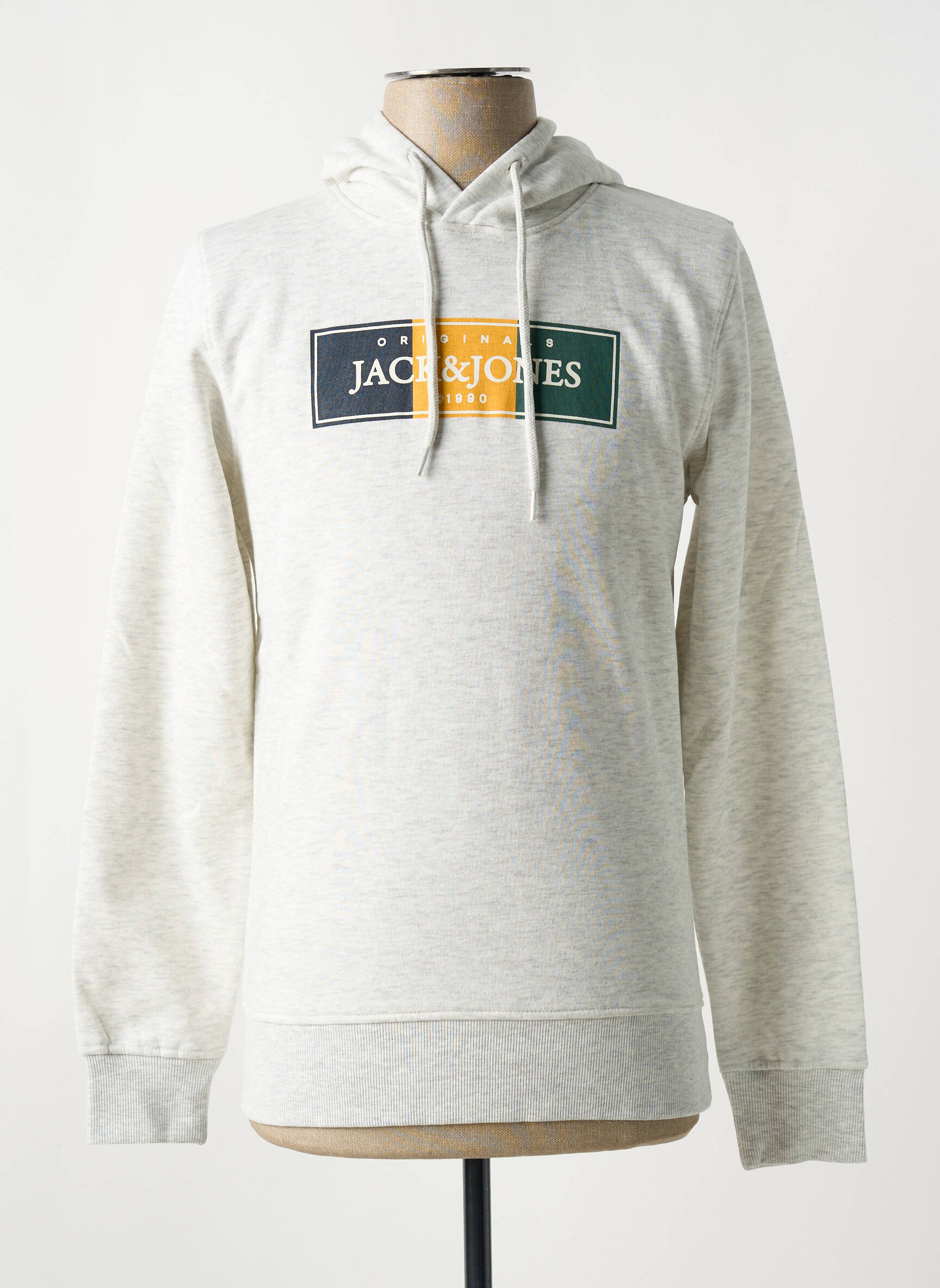 Kapišonas apvalus kaklas baltas JACK & JONES vyras