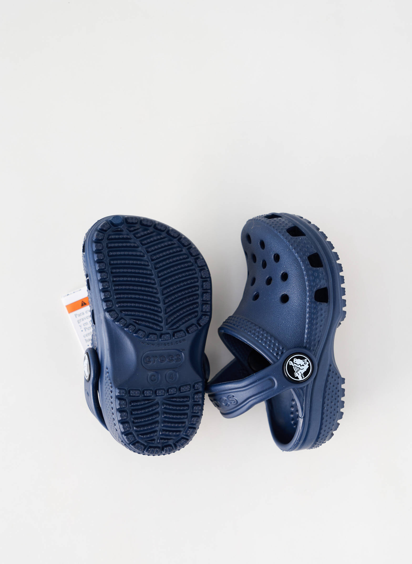 Mule/sabotai apvalus mygtukas apvalus mygtukas mėlyna CROCS vaikas