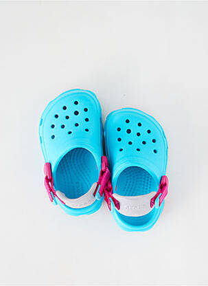 Mule/sabotai apvalus mygtukas apvalus mygtukas mėlyna CROCS mergina