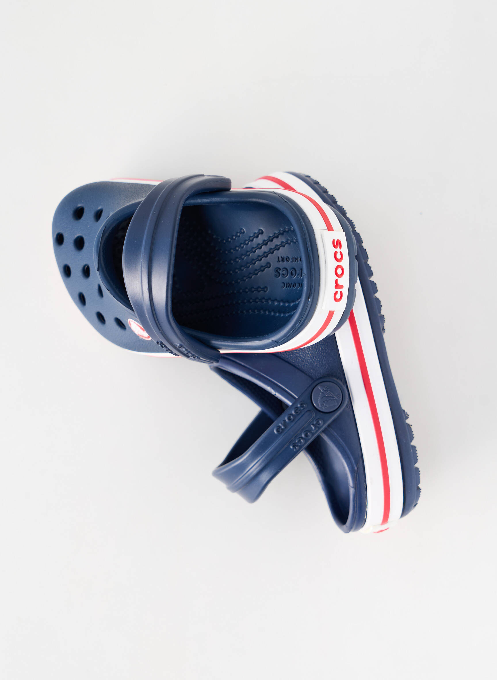 Mule/sabotai apvalus mygtukas apvalus mygtukas mėlyna CROCS vaikas