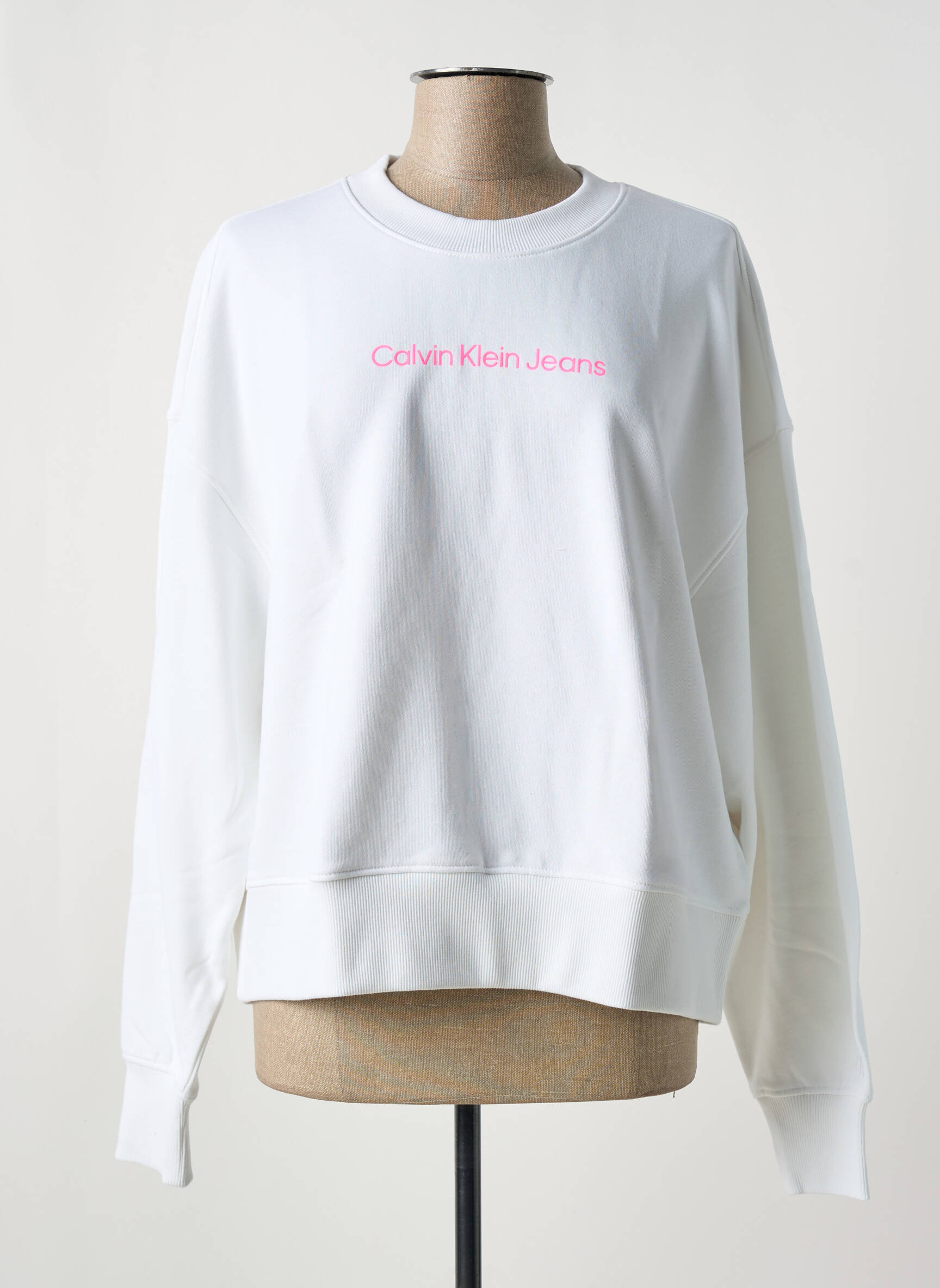 Mikroskopas apvalus kaklas baltas CALVIN KLEIN moteris