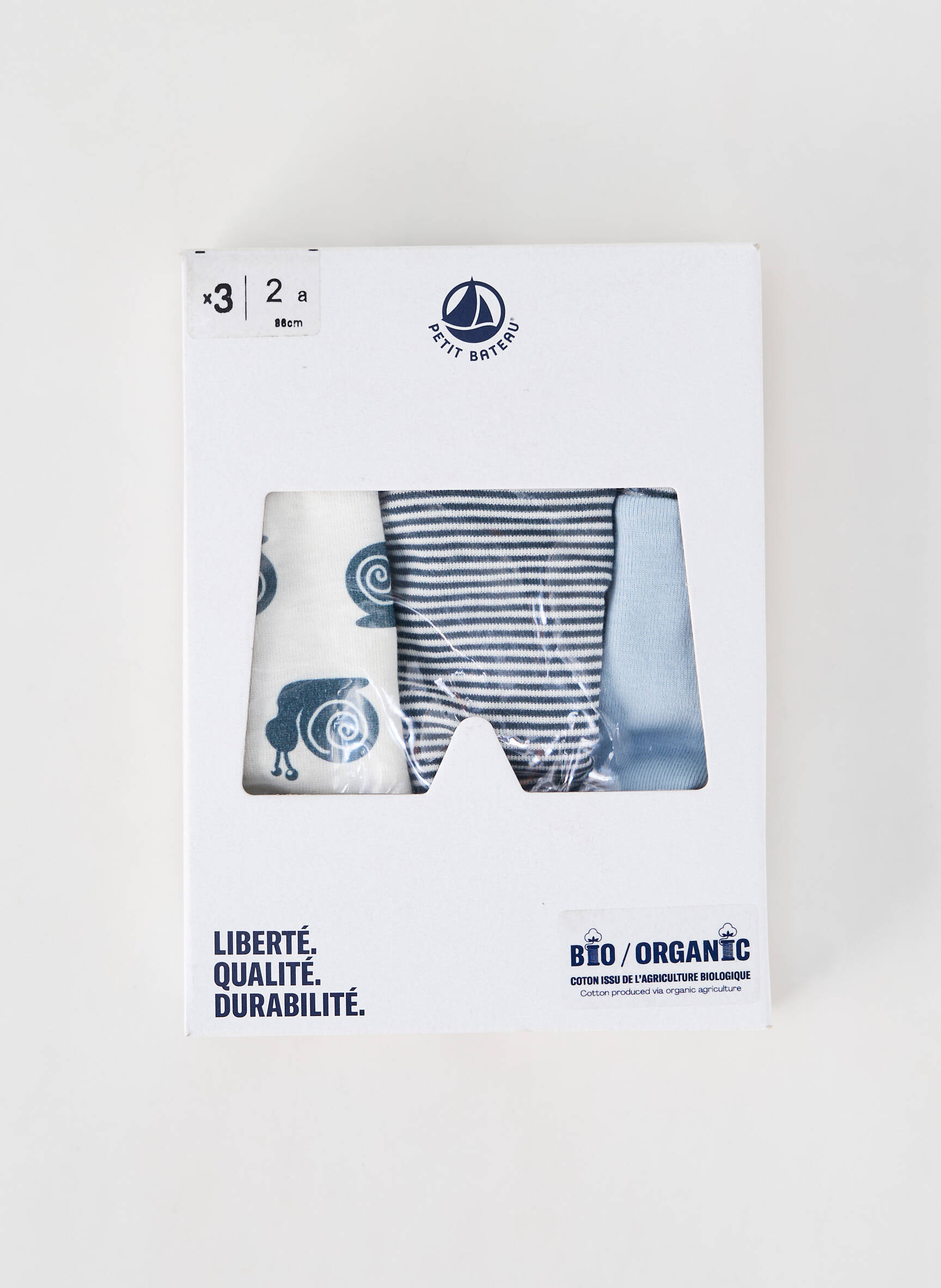 Bokseris baltas PETIT BATEAU berniukas
