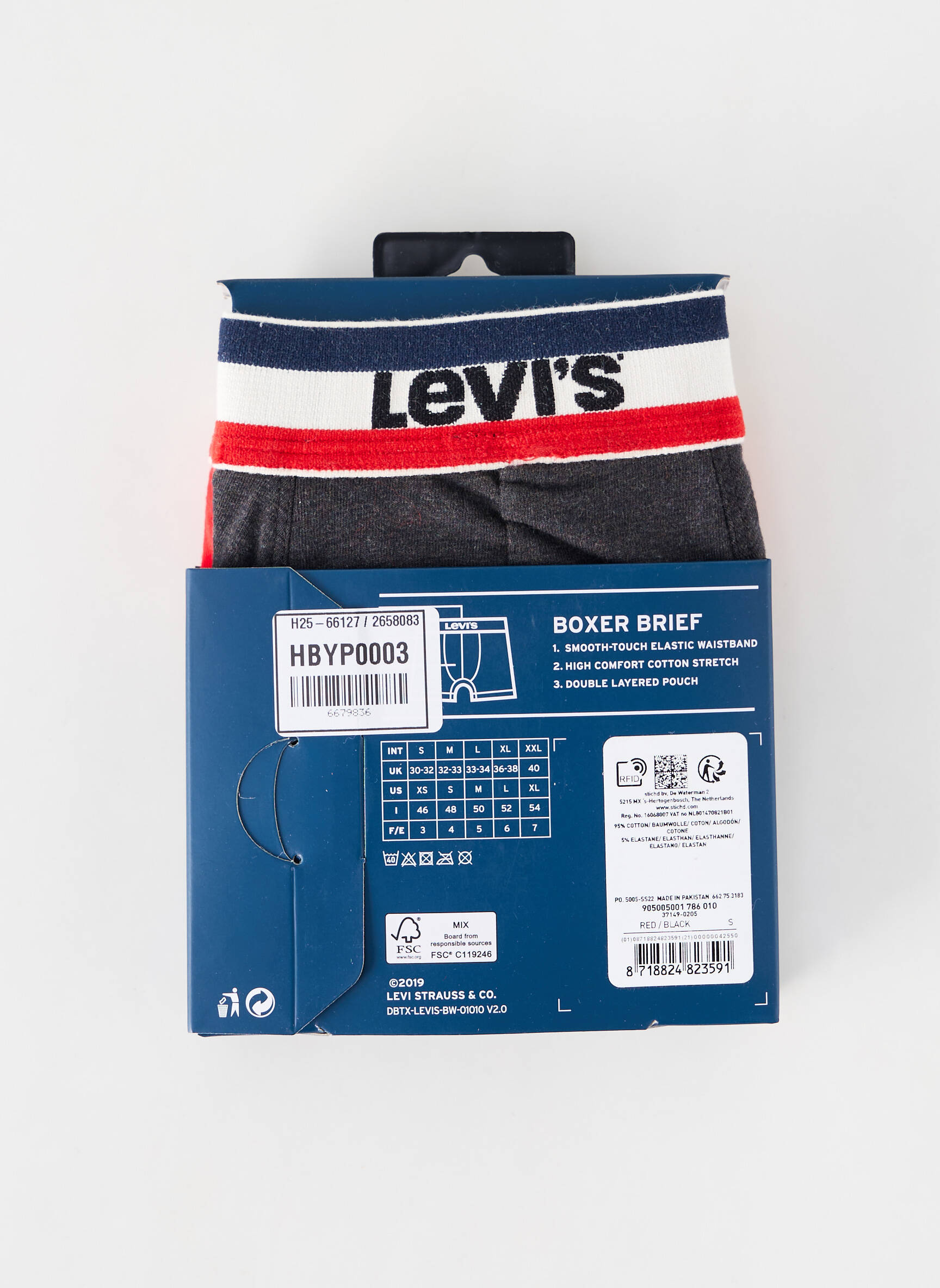 Bokseris raudona LEVI'S vyras