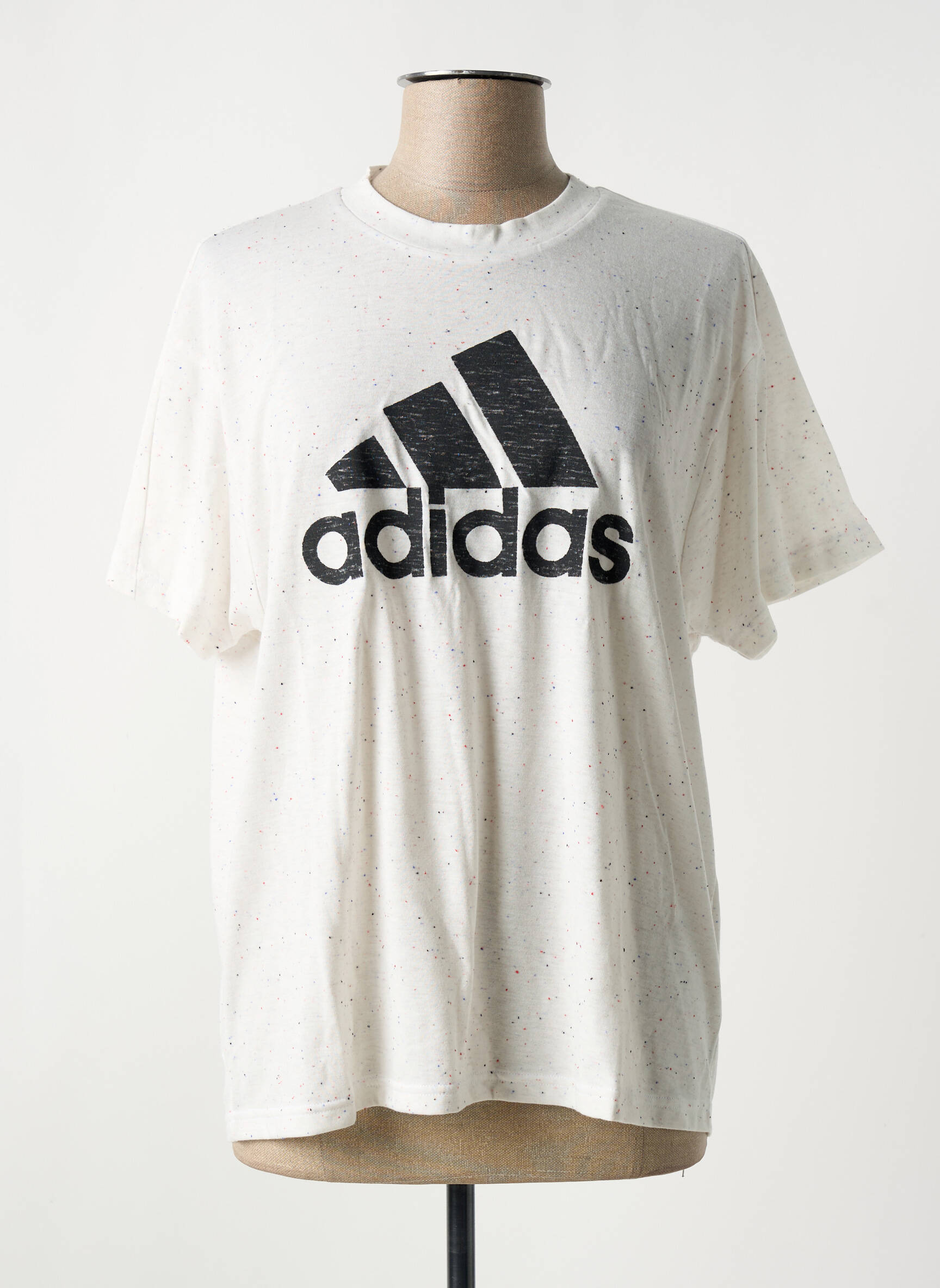 T-marškinys apvalus kaklas baltas ADIDAS moteris
