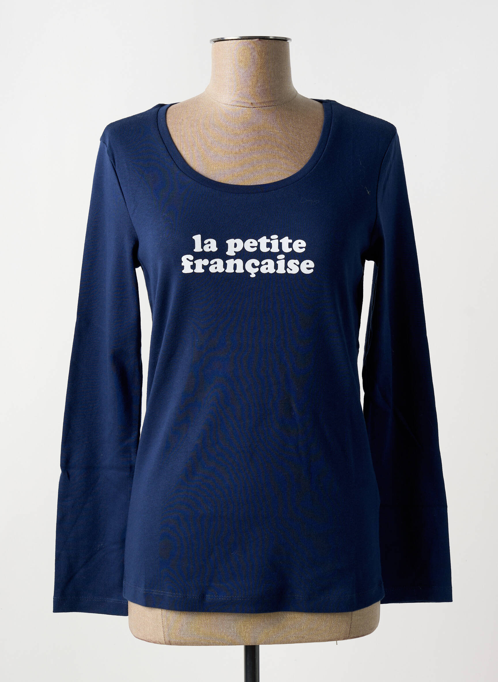 T-marškinys apvalus kaklas mėlyna LA PETITE FRANCAISE moteris