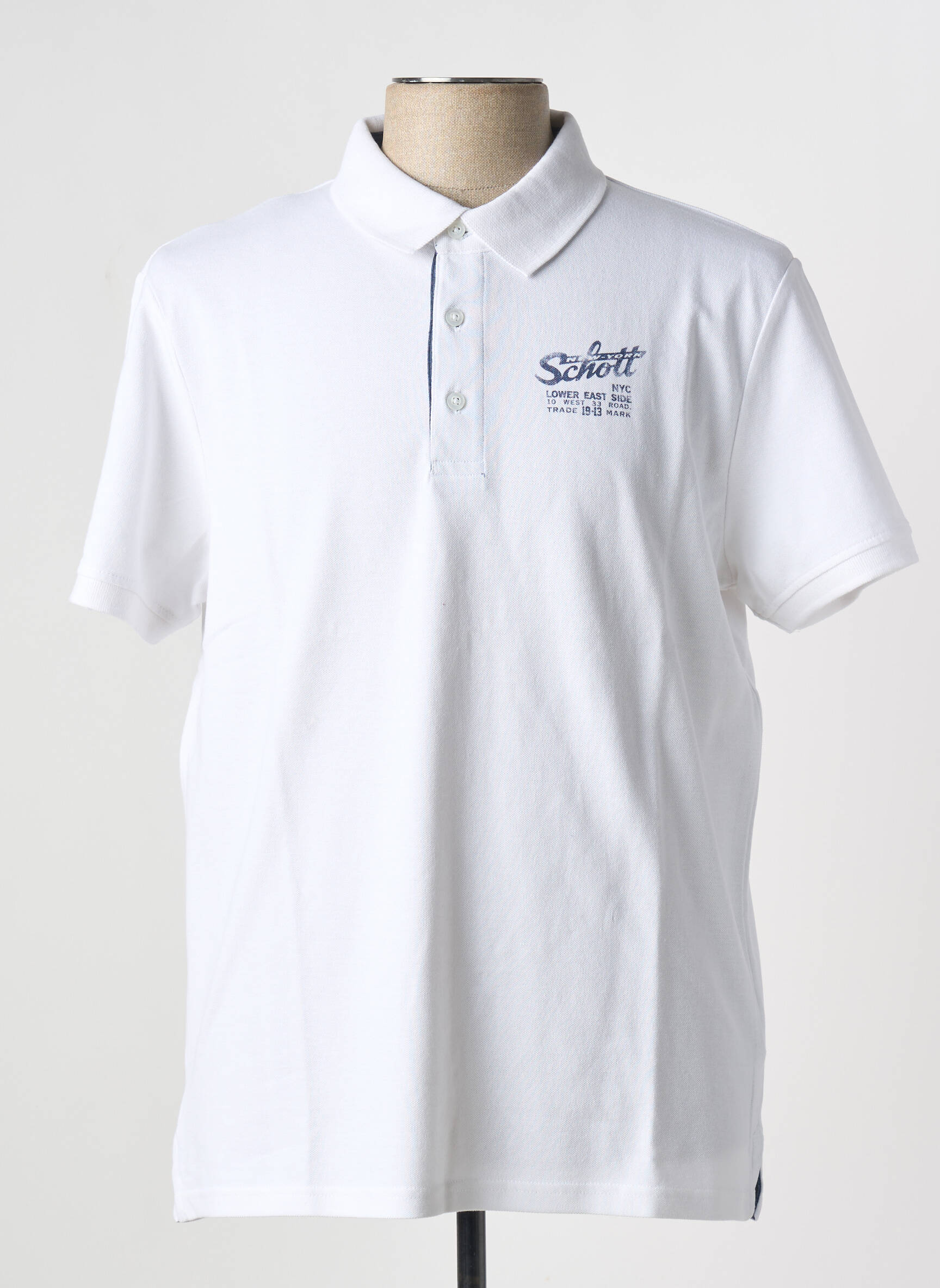 Polo baltas SCHOTT vyras