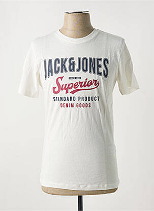 T-marškinys apvalus kaklas baltas JACK & JONES vyras