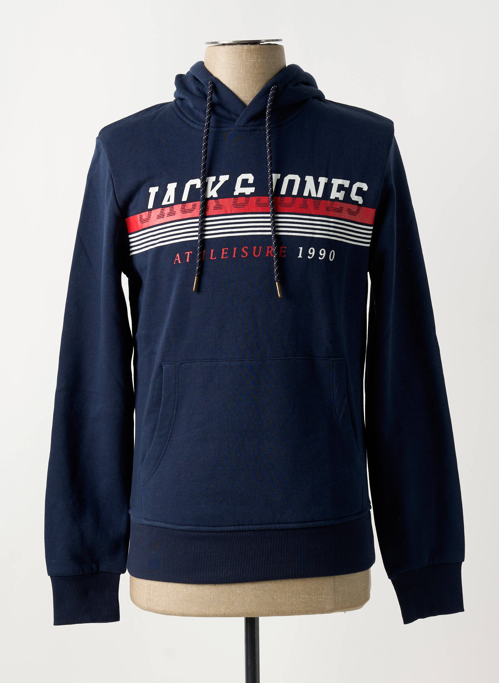 Kapišonas apvalus kaklas mėlyna JACK & JONES vyras