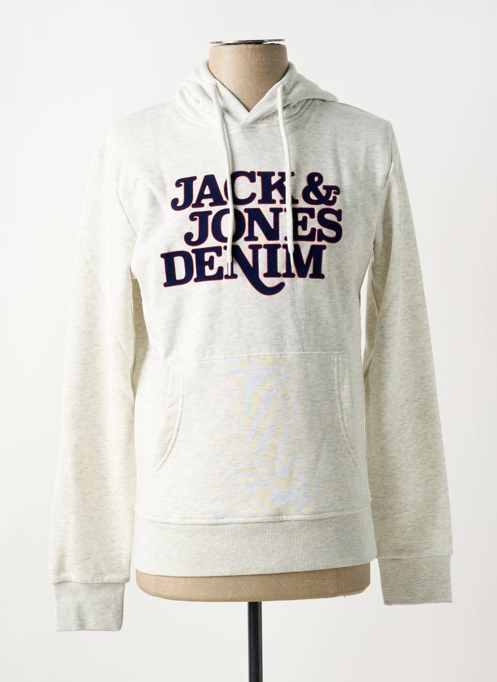 Kapišonas apvalus kaklas baltas JACK & JONES vyras
