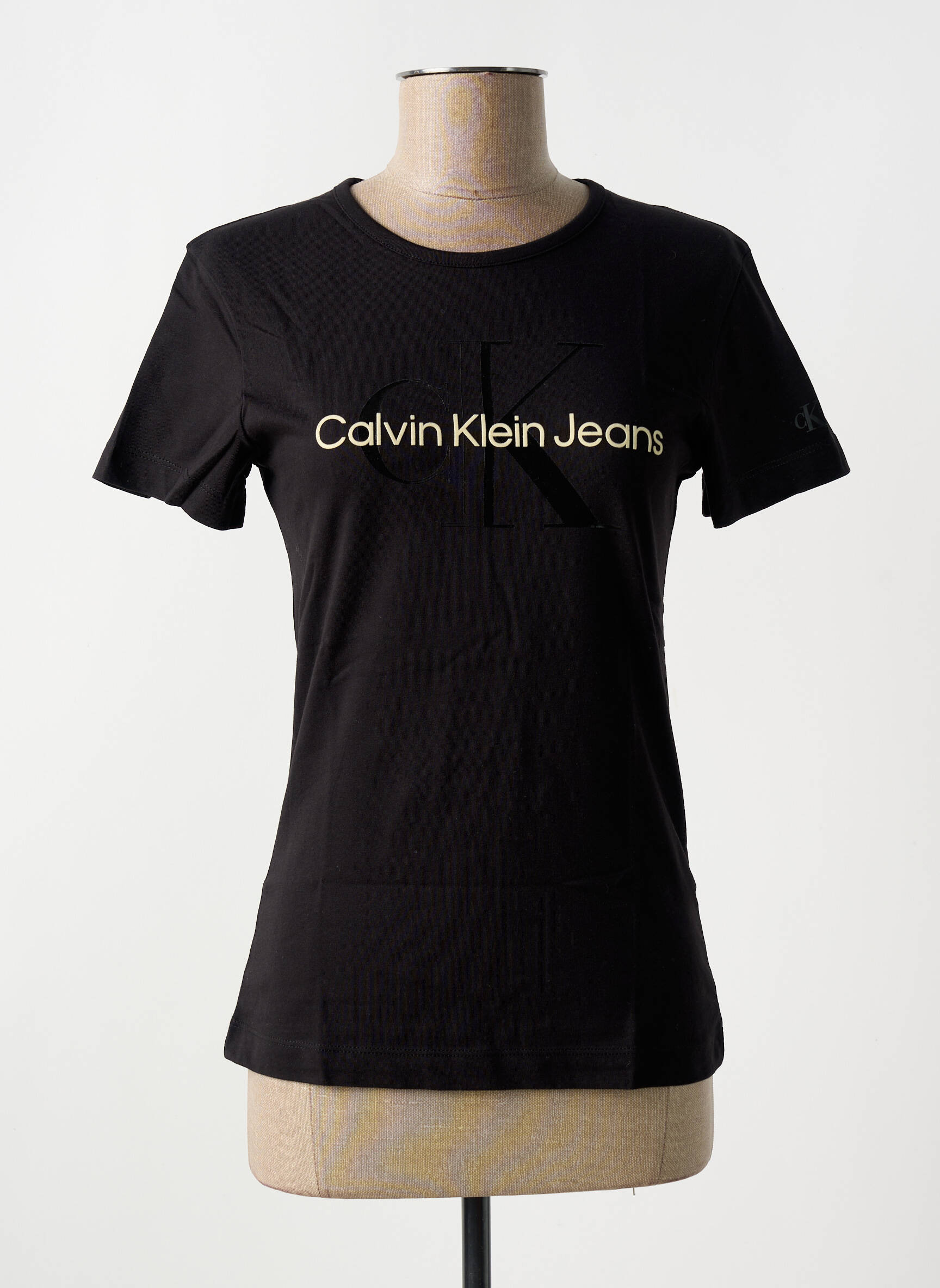 T-marškinys apvalus kaklas juodas CALVIN KLEIN moteris
