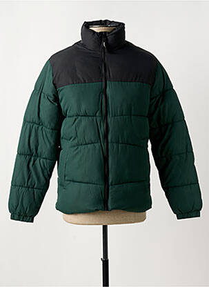 Pūkinė striukė aukšta apykaklė žalias JACK & JONES vyras