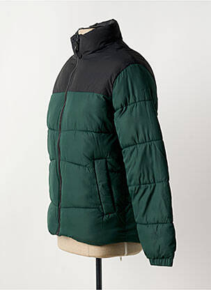 Pūkinė striukė aukšta apykaklė žalias JACK & JONES vyras