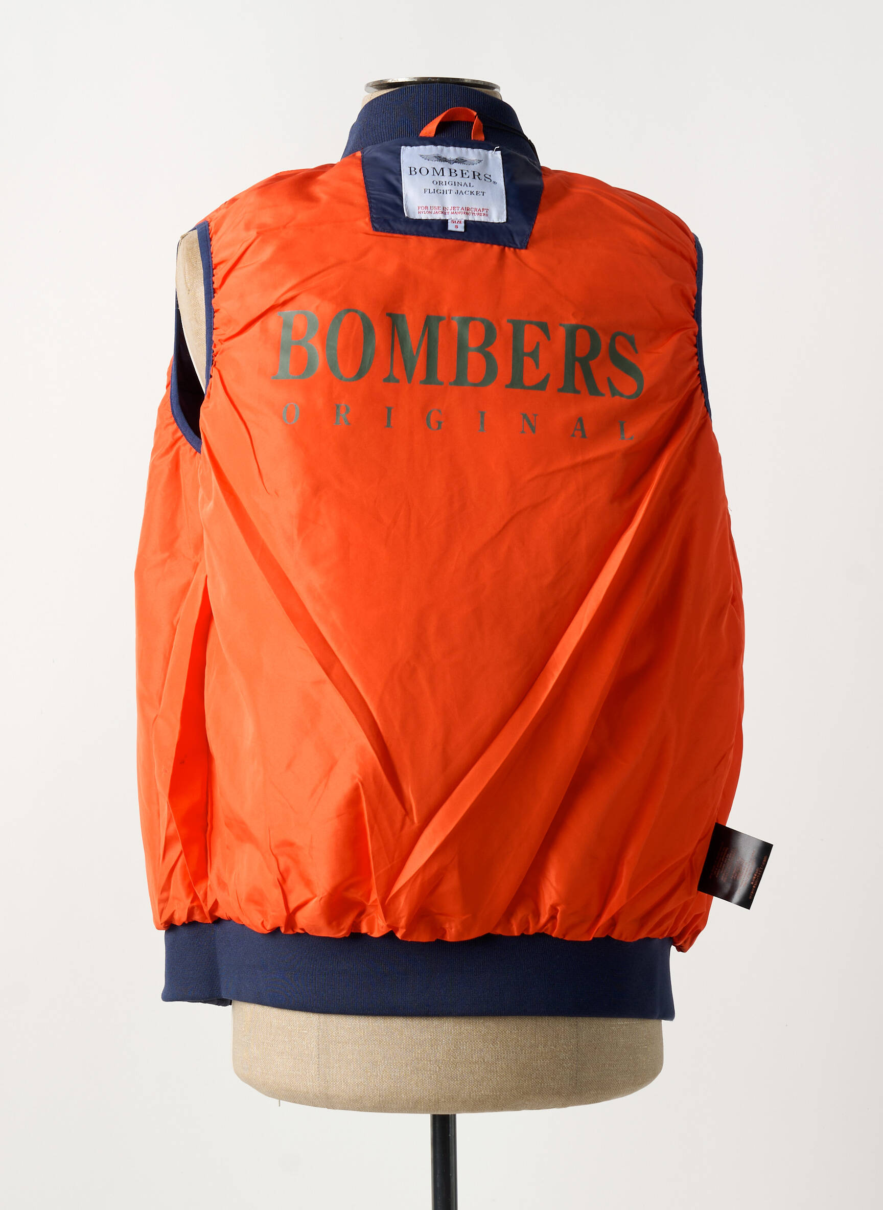 Pūkinė striukė mėlyna BOMBERS vyras