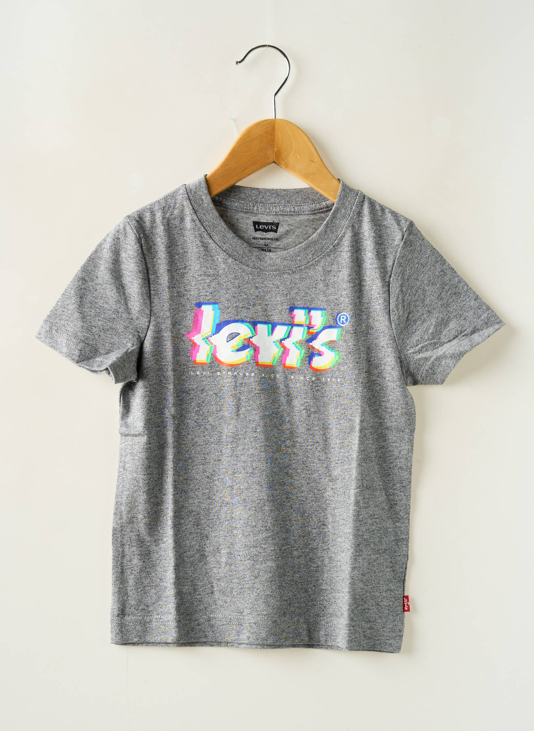 T-marškinys apvalus kaklas pilka LEVI'S berniukas