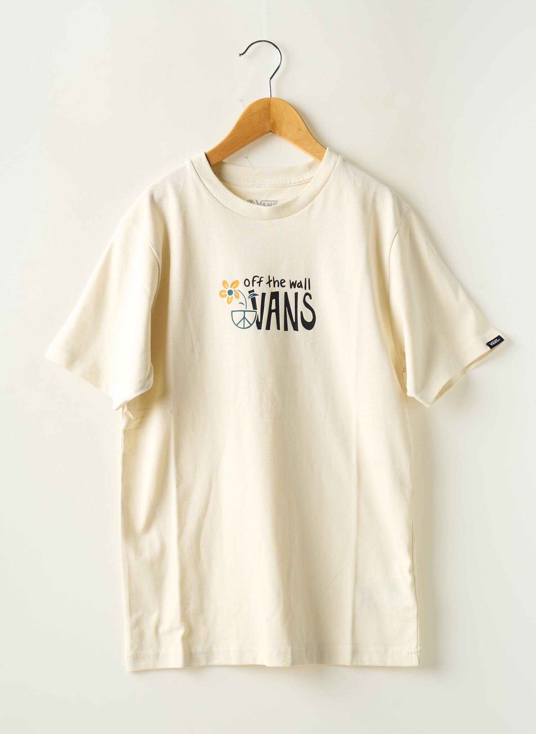 T-marškinys apvalus kaklas baltas VANS berniukas