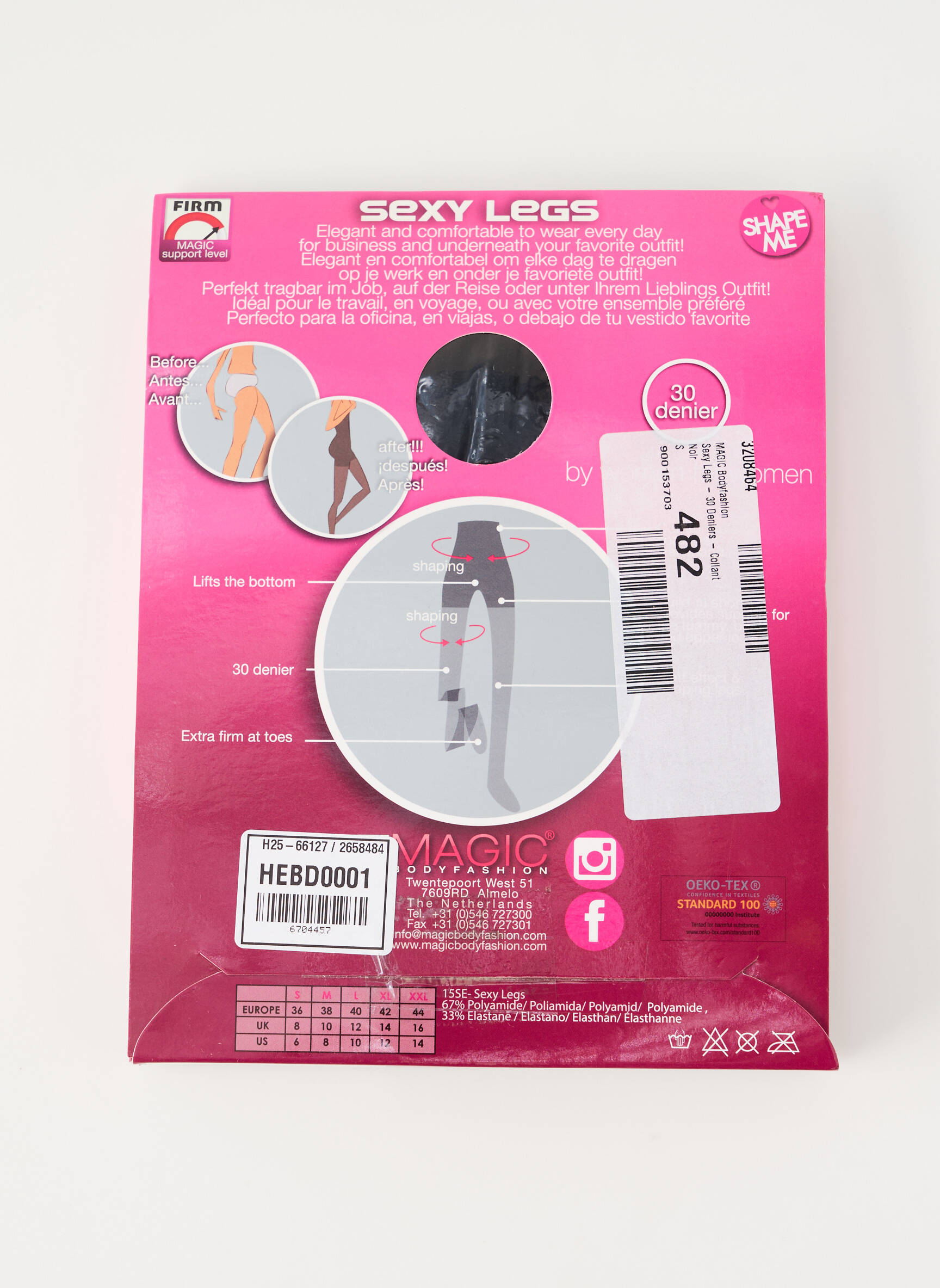 Kojinės juodas MAGIC BODY FASHION moteris