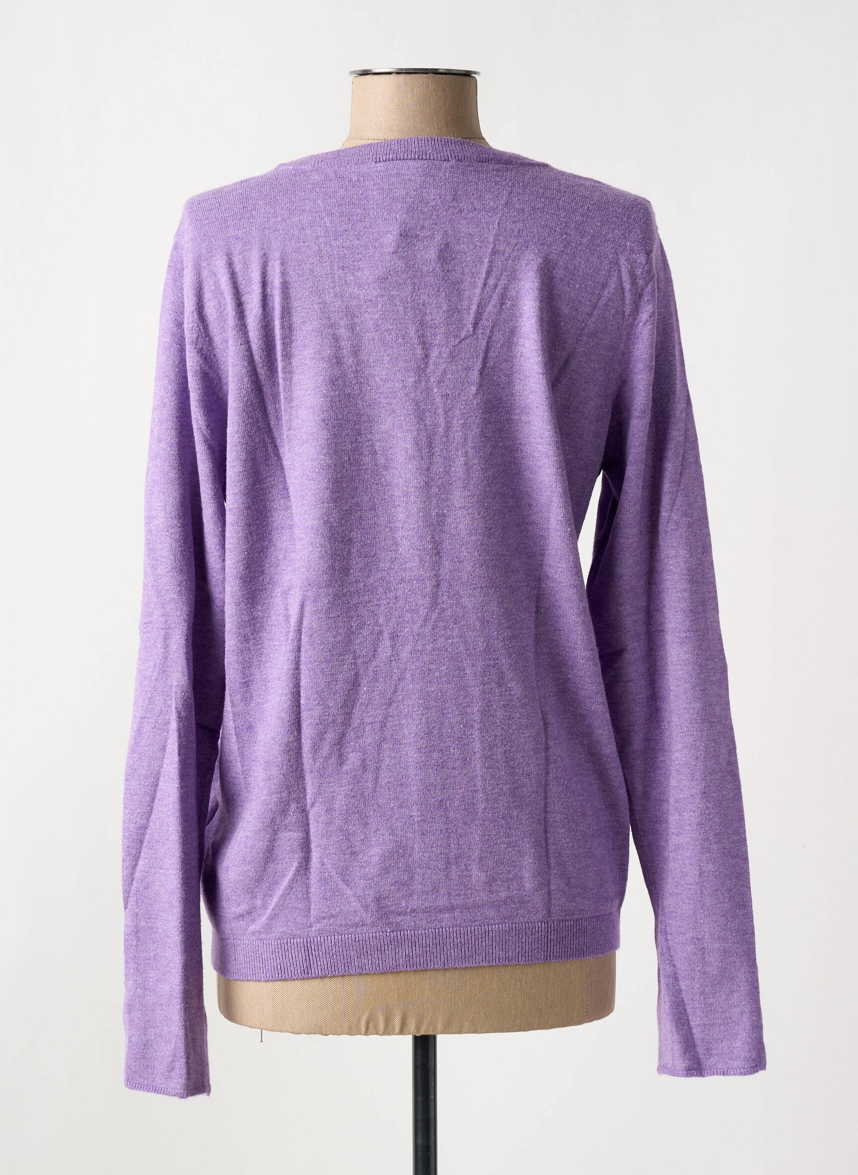 Ilgų rankovių liemenė centrinė iškirptė violetinis CREAM moteris