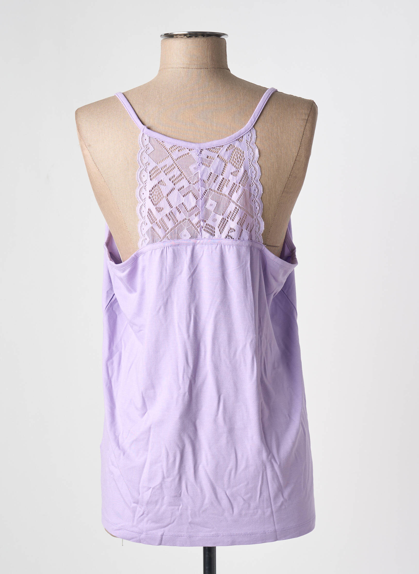 Viršūnė tamprumas plonos dirželiai violetinis CREAM moteris