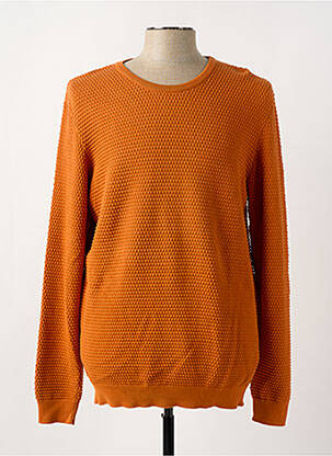 Megztinis apvalus kaklas ilgos rankovės oranžinė KNOWLEDGE COTTON APPAREL vyras