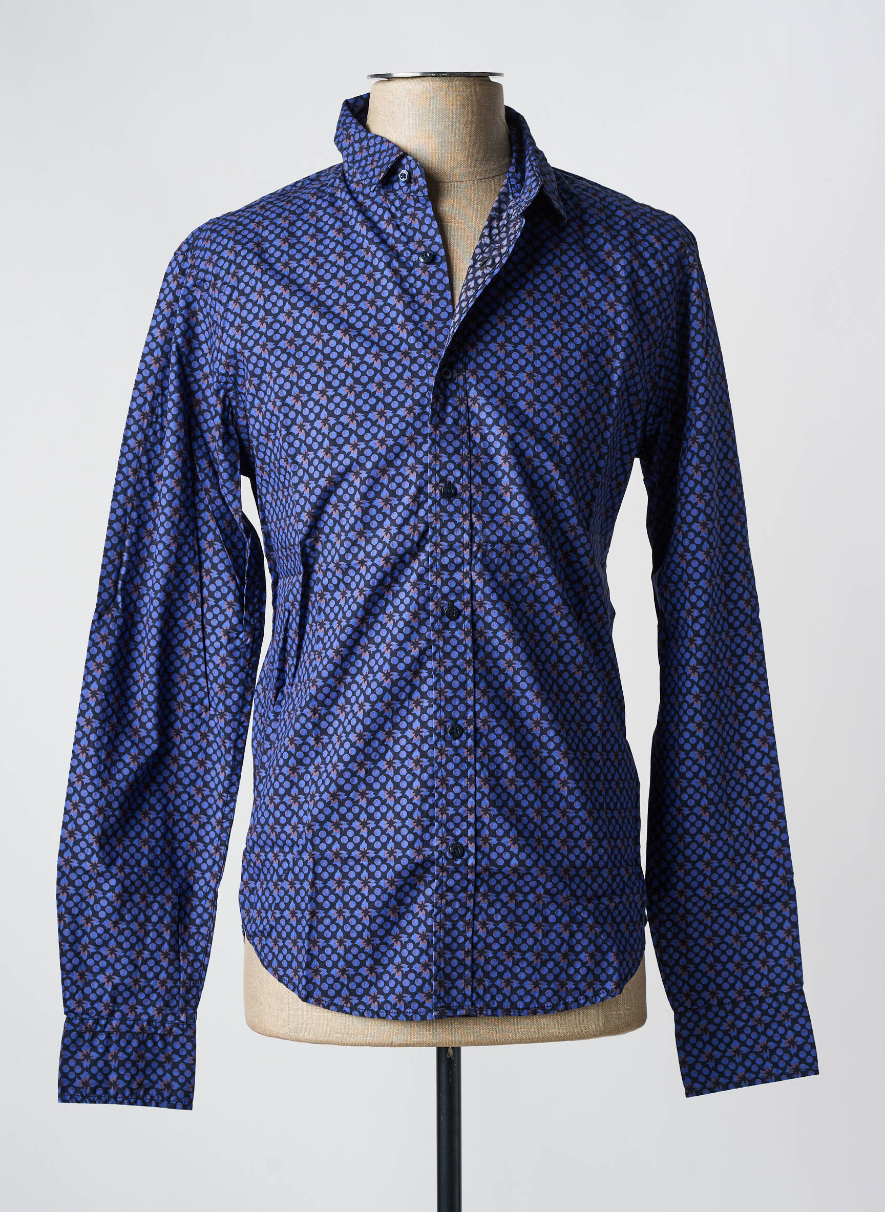 Ilgomis rankovėmis marškinys fantazijos raštas mėlyna SCOTCH & SODA vyras