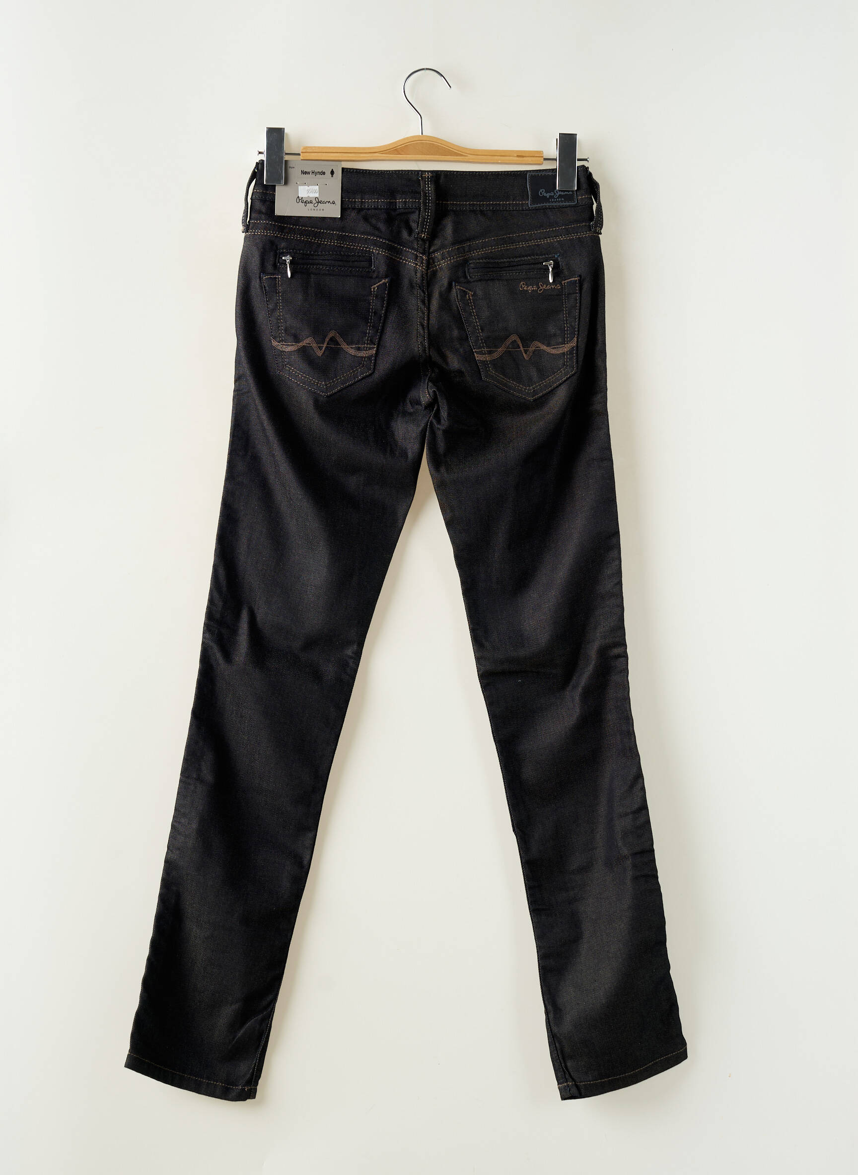 Lieknos džinsai maža dydžio maža dydžio juodas PEPE JEANS moteris