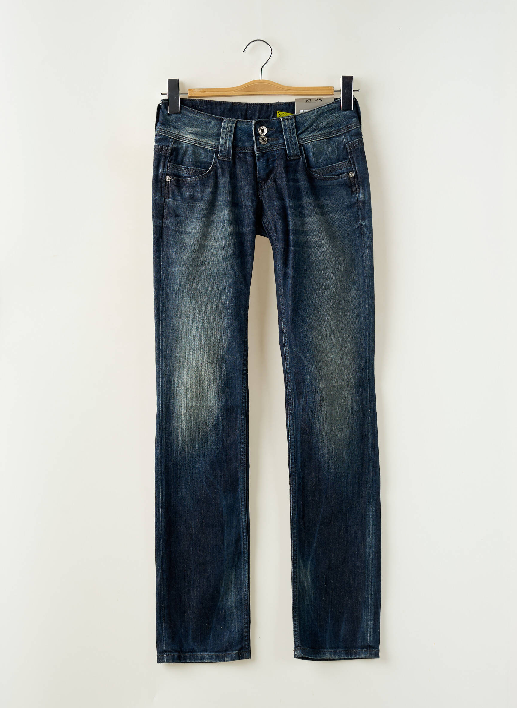 Tiesios kirpimo džinsai tamprumas maža dydžio mėlyna PEPE JEANS moteris