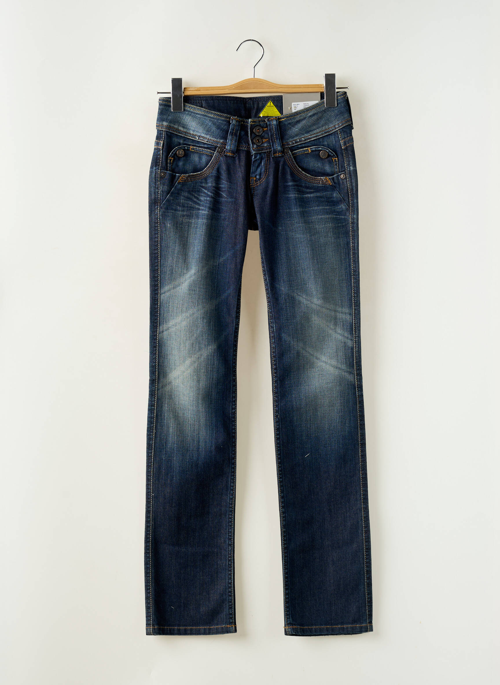 Tiesios kirpimo džinsai tamprumas maža dydžio mėlyna PEPE JEANS moteris