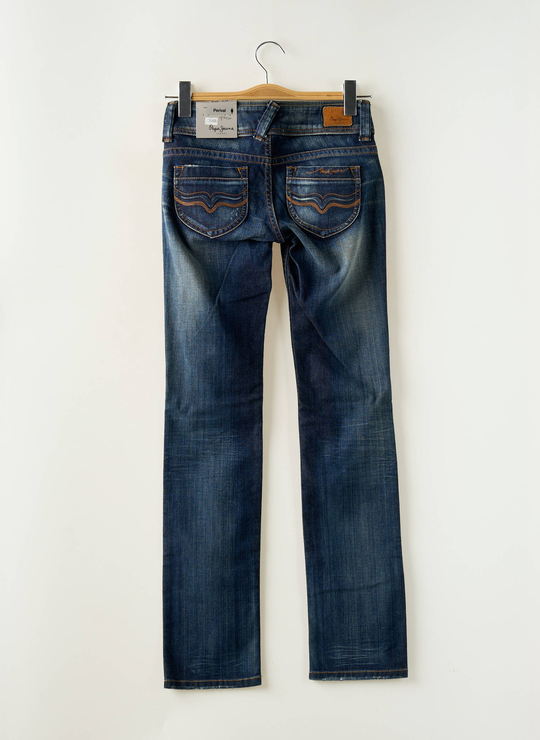Tiesios kirpimo džinsai tamprumas maža dydžio mėlyna PEPE JEANS moteris