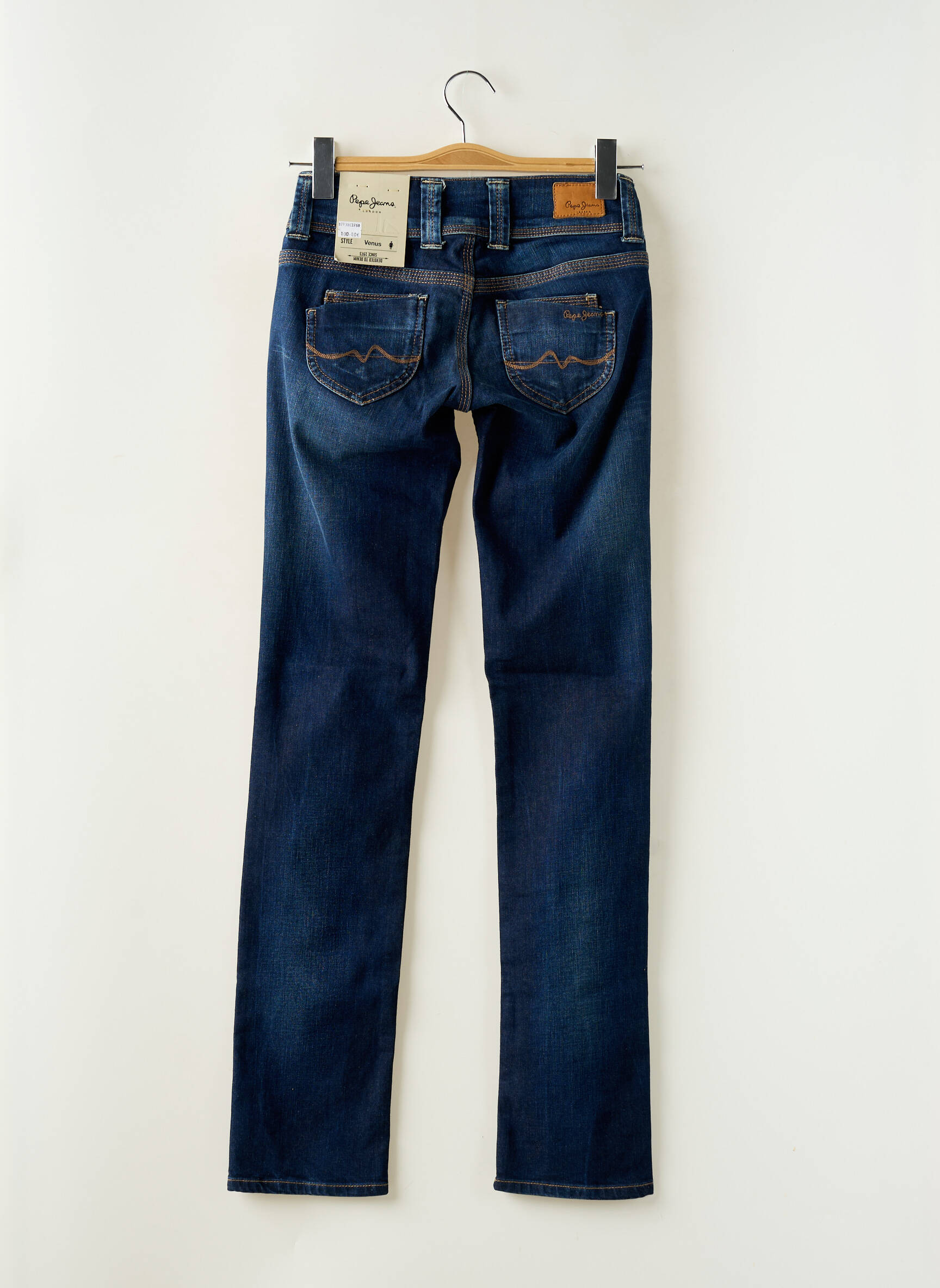 Tiesios kirpimo džinsai tamprumas maža dydžio mėlyna PEPE JEANS moteris