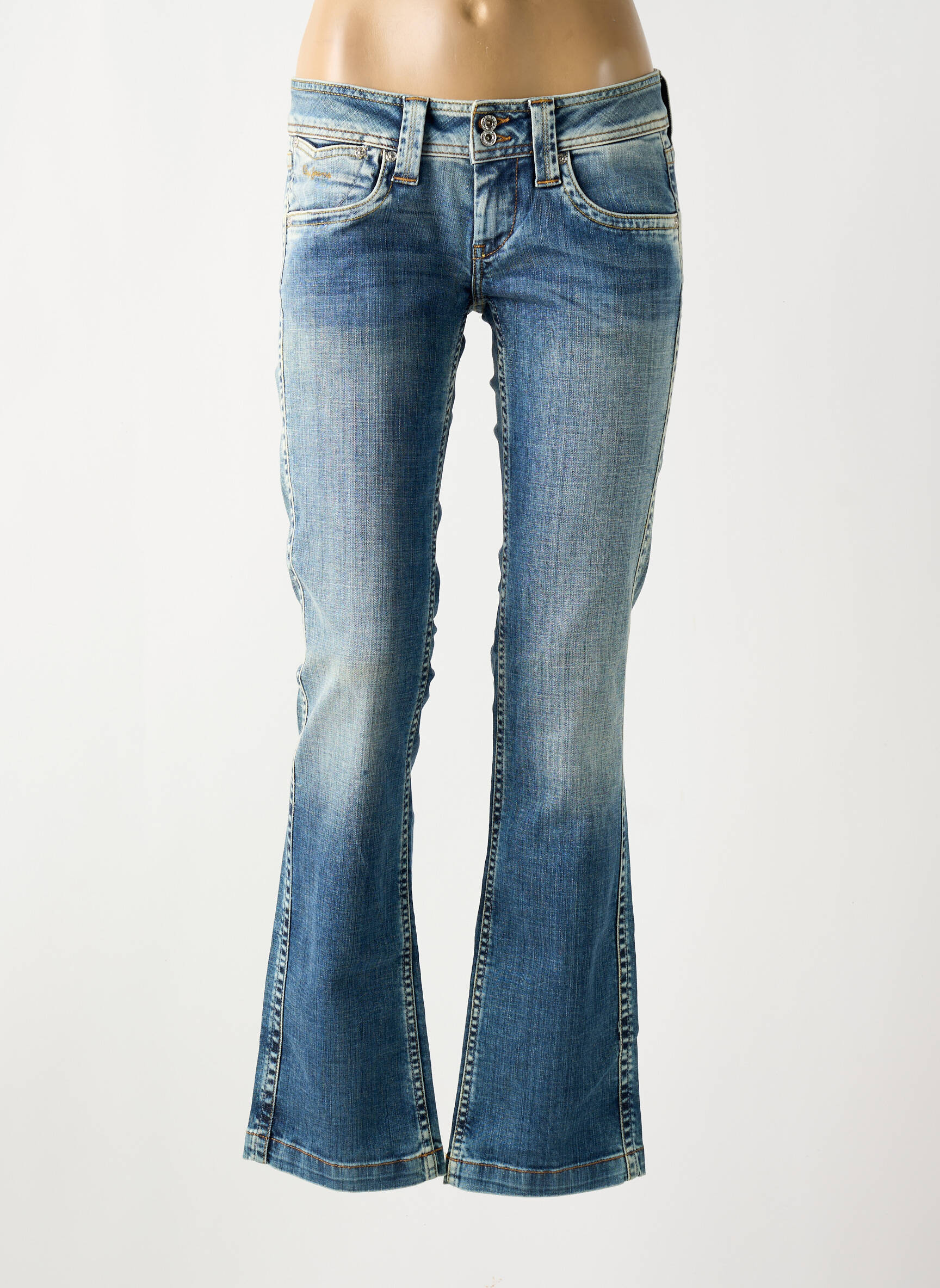 Bootcut džinsai kišenės mėlyna PEPE JEANS moteris