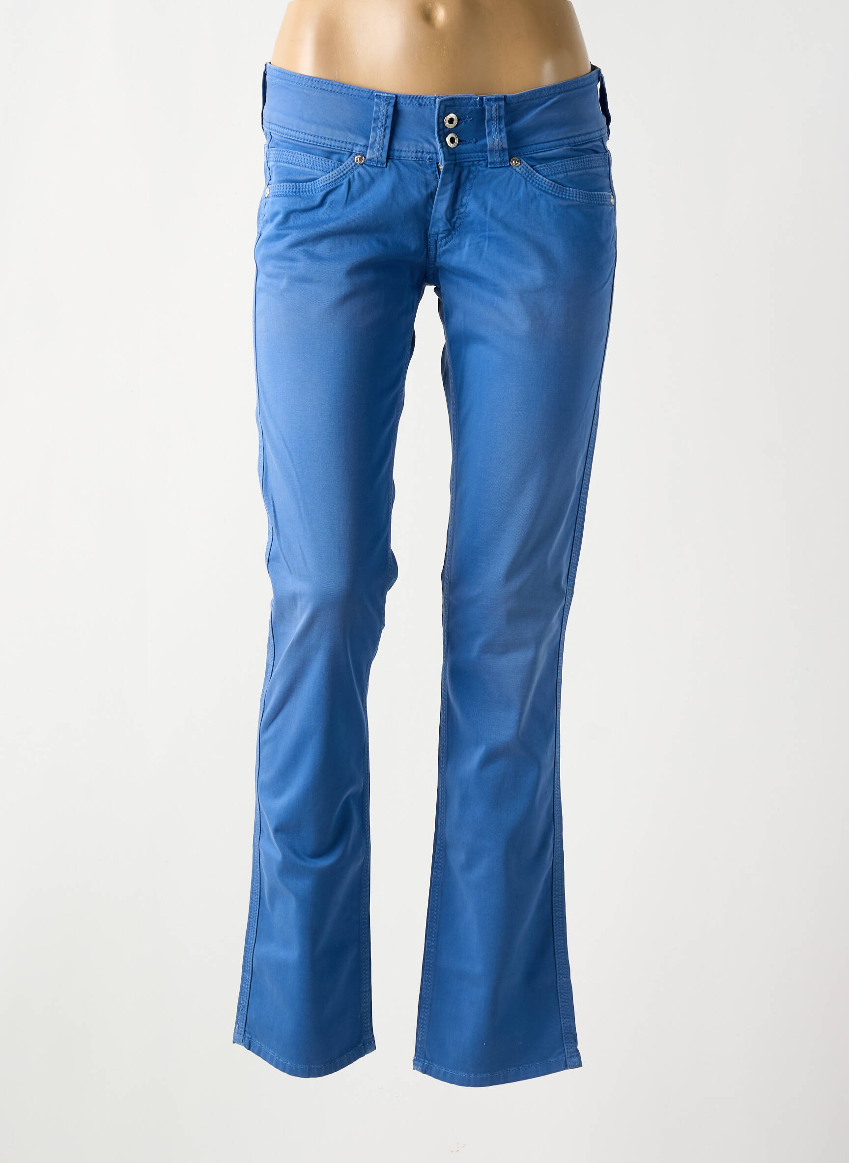 Lieknos kelnės kišenės mėlyna PEPE JEANS moteris