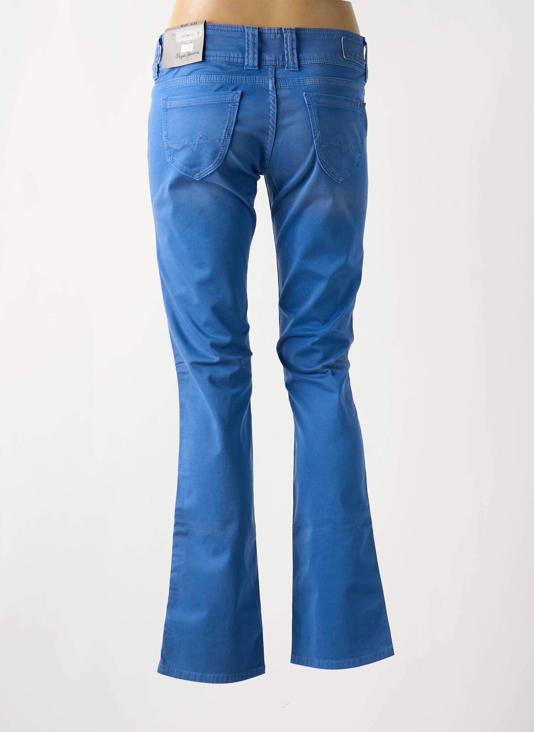 Lieknos kelnės kišenės mėlyna PEPE JEANS moteris