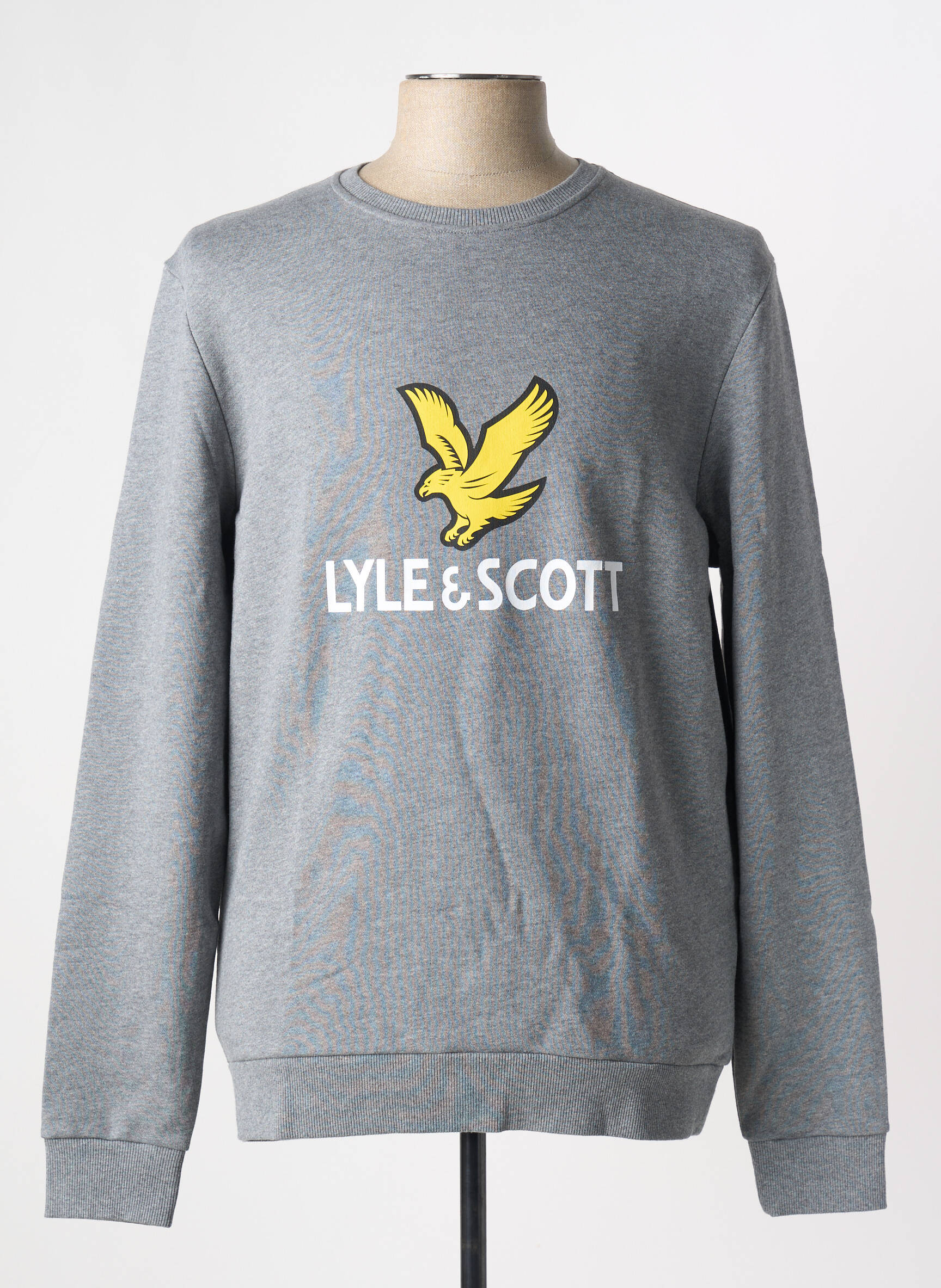Mikroskopas ilgos rankovės ilgos rankovės pilka LYLE & SCOTT vyras