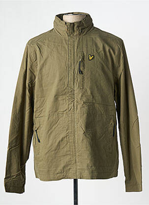 Vėjo nepraleidėjas kišenės su gobtuvu žalias LYLE & SCOTT vyras