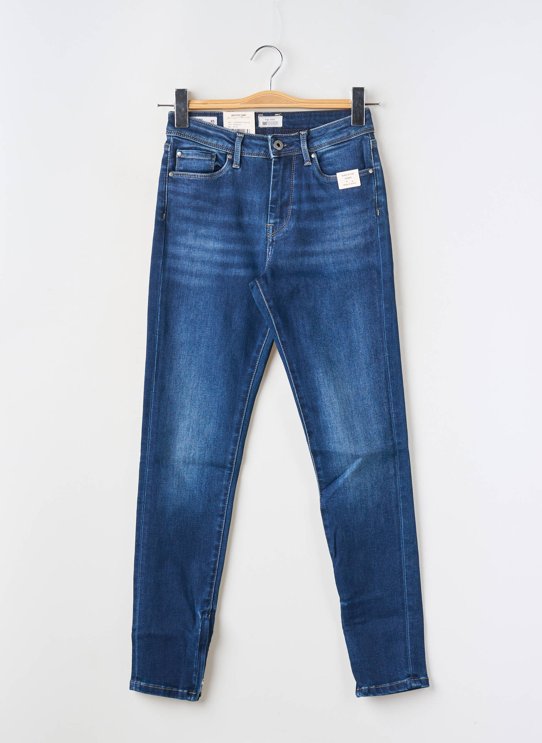 Lieknos džinsai kišenės mėlyna PEPE JEANS moteris