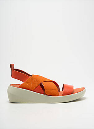 Sandalai/nu pėdos lygus medžiaga kulnas nuo 4 iki 6 cm oranžinė FLY moteris