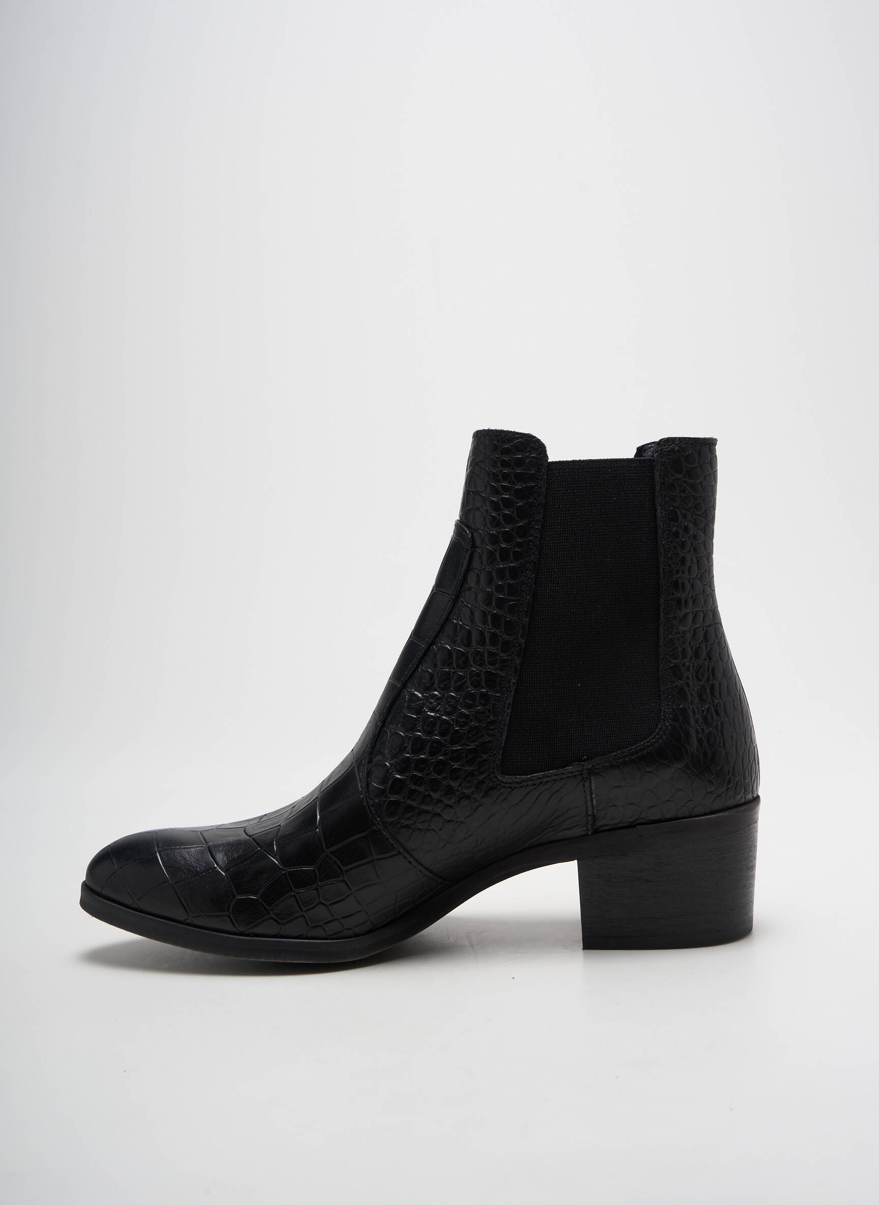 Batai/botai satino audinys kulnas nuo 4 iki 6 cm juodas FELMINI moteris
