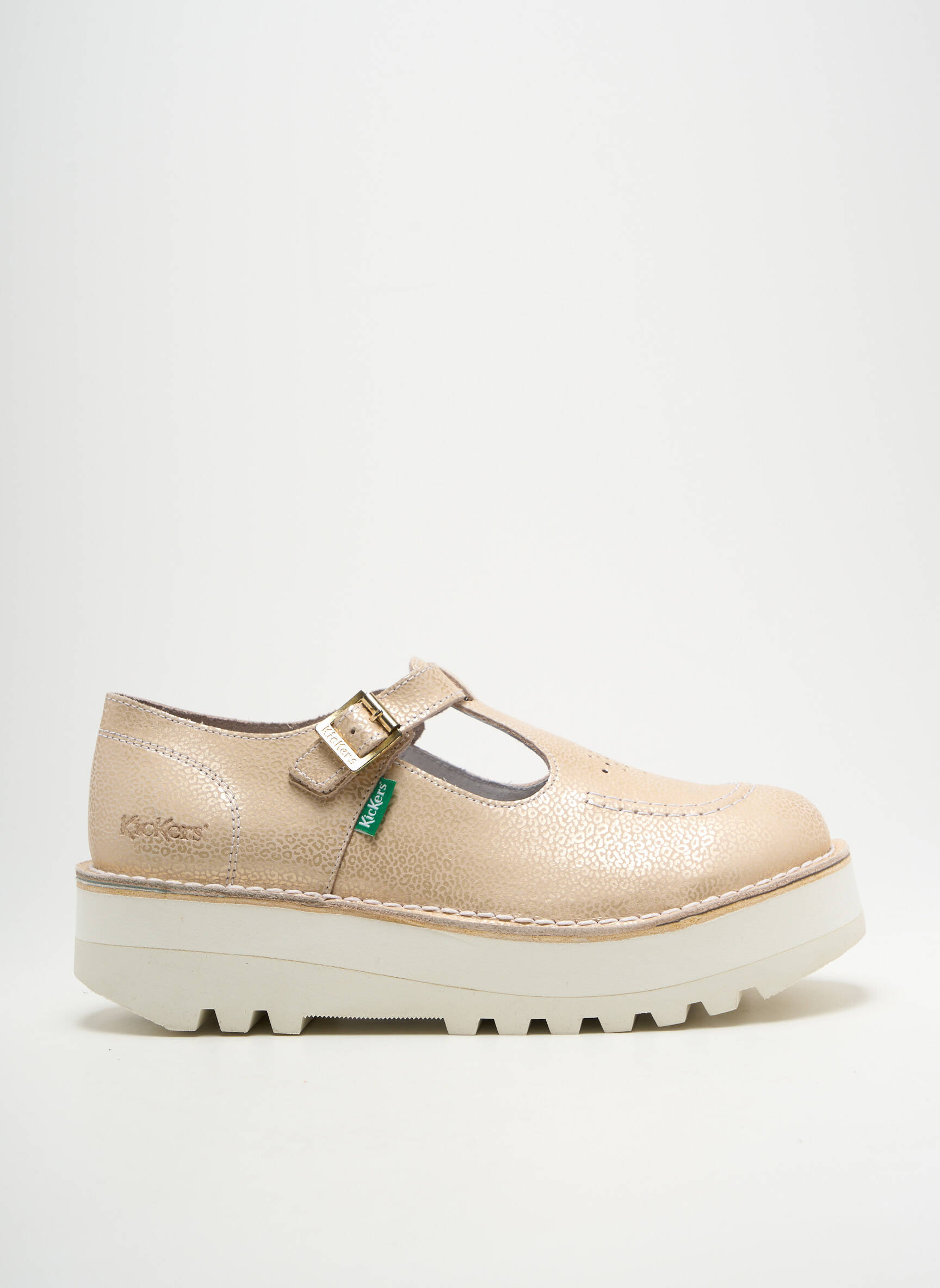 Derbiai spauda kulnas nuo 4 iki 6 cm bežinis KICKERS moteris