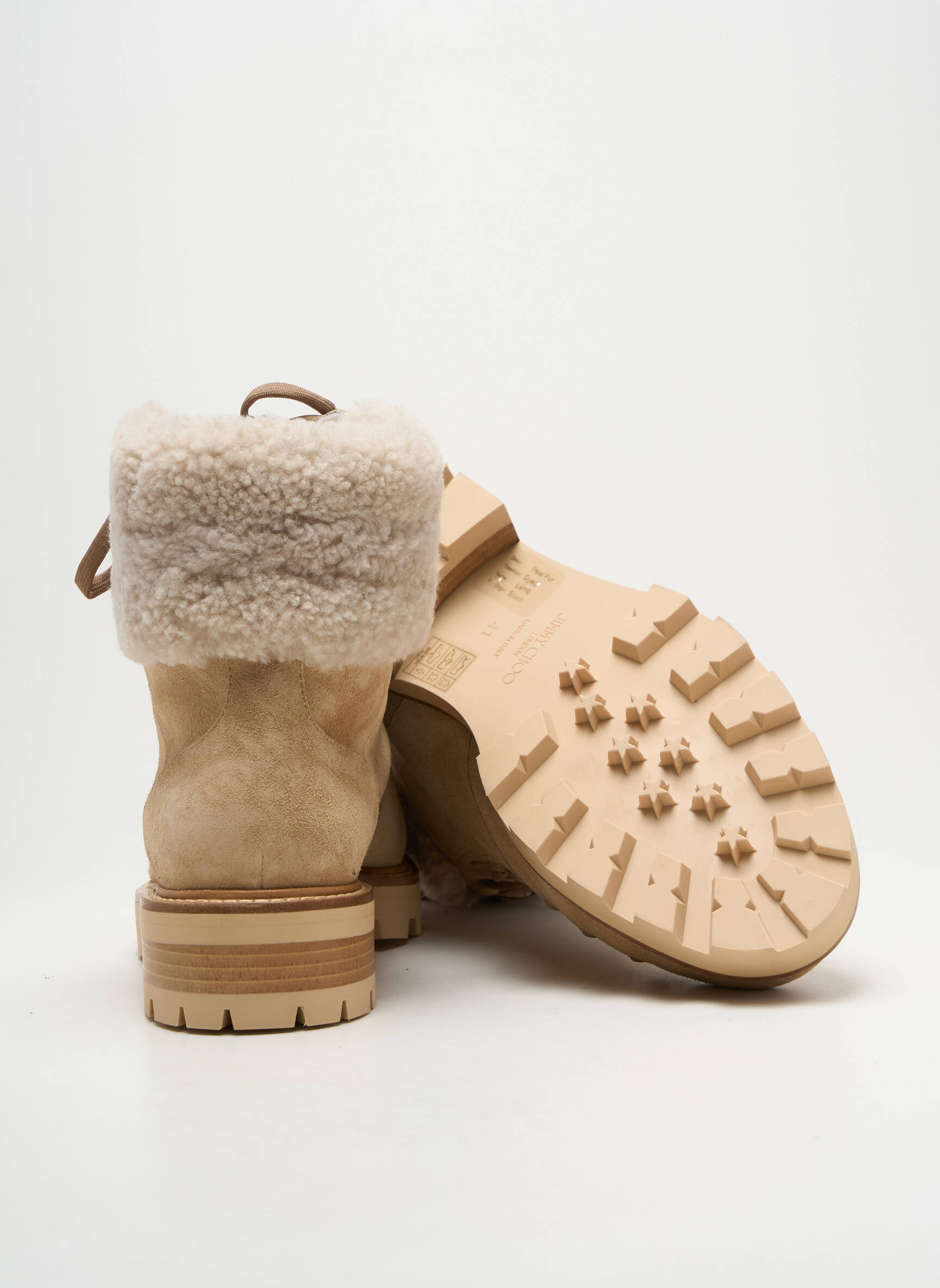 Batai/botai pamušalas kulnas nuo 4 iki 6 cm bežinis JIMMY CHOO moteris