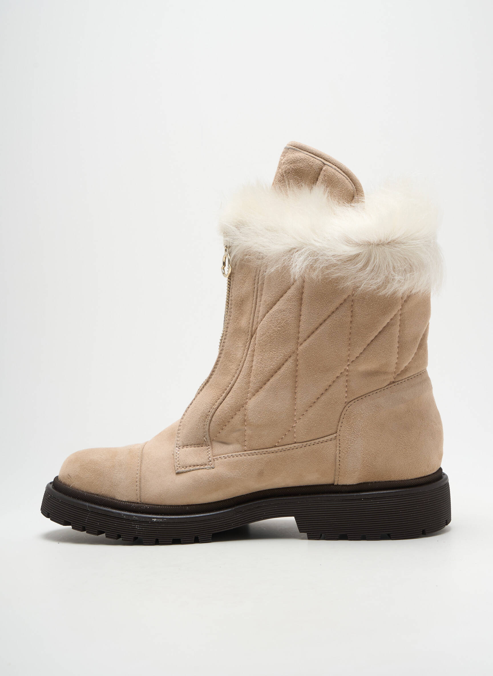 Batai/botai pamušalas plokščias kulnas iki 3 cm bežinis MONCLER moteris