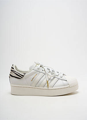 Bėgimo bateliai apvalus mygtukas plokščias kulnas iki 3 cm baltas ADIDAS moteris