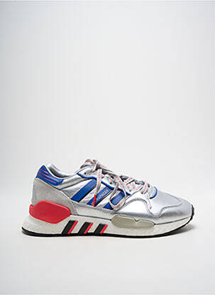 Bėgimo bateliai lygus audinys apvalus mygtukas sidabrinė ADIDAS vyras