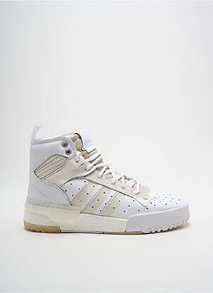 Bėgimo bateliai apvalus mygtukas plokščias kulnas iki 3 cm baltas ADIDAS moteris