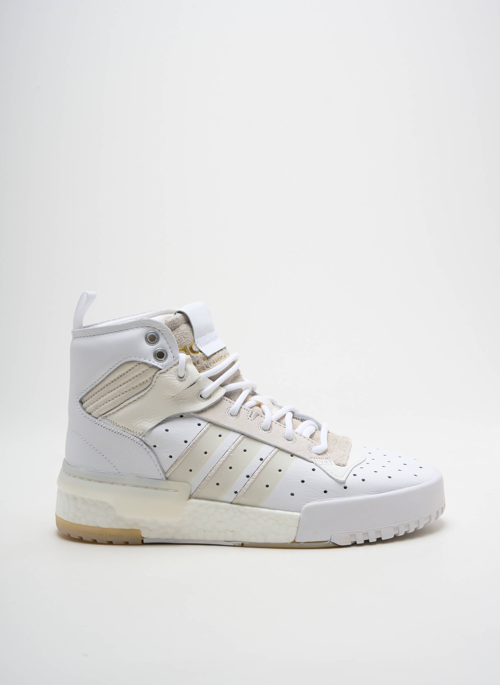 Bėgimo bateliai apvalus mygtukas plokščias kulnas iki 3 cm baltas ADIDAS moteris
