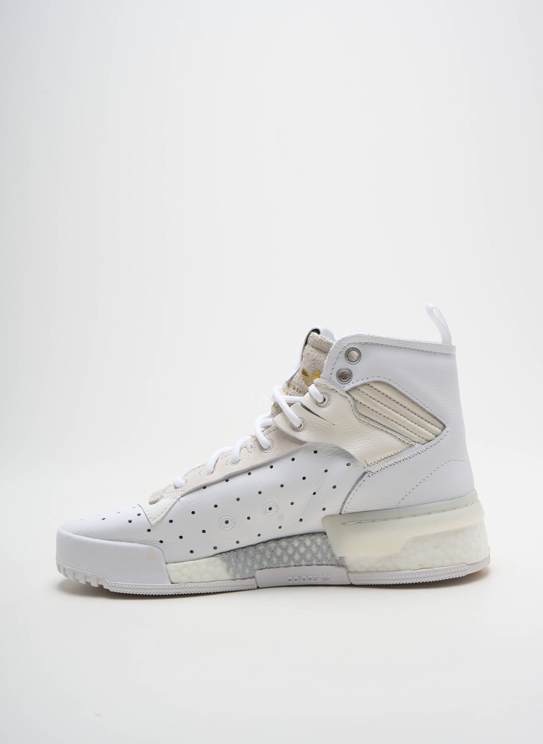 Bėgimo bateliai apvalus mygtukas plokščias kulnas iki 3 cm baltas ADIDAS moteris